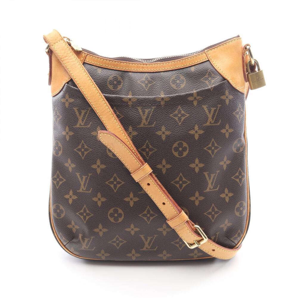 Louis Vuitton Odeon Shoulder Bag Canvas Leather Monogram Brown